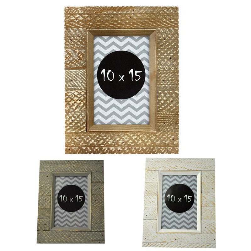 Rama foto Agnes 10x15 din lemn texturat Alb - imagine 11